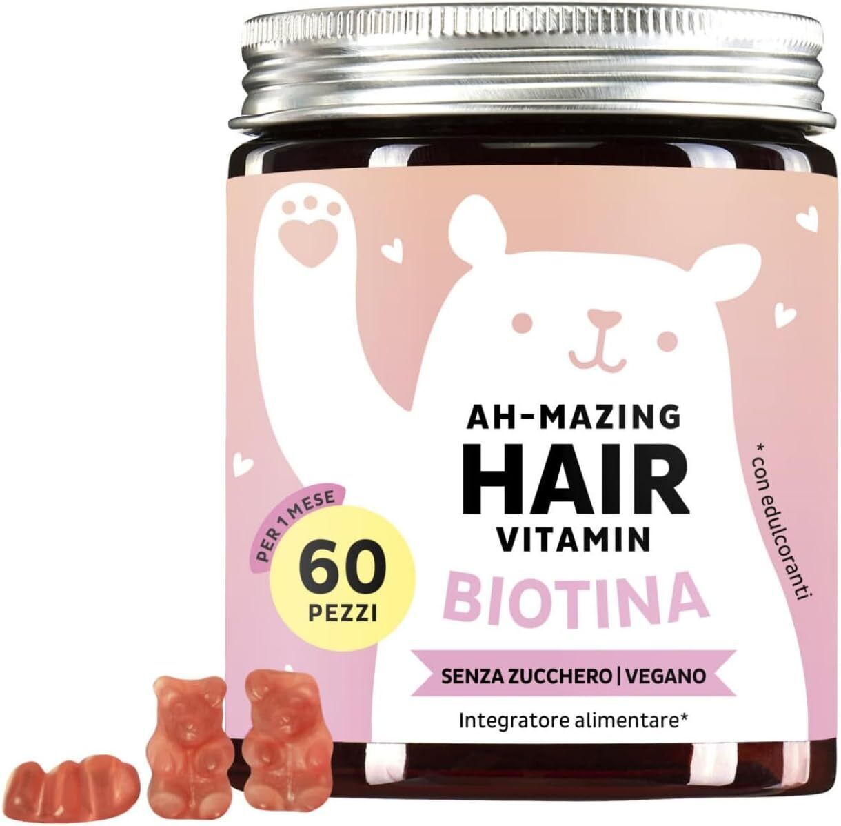Bears with Benefits Orsetti gommosi alla biotina 60 unità (Confezione da 1)