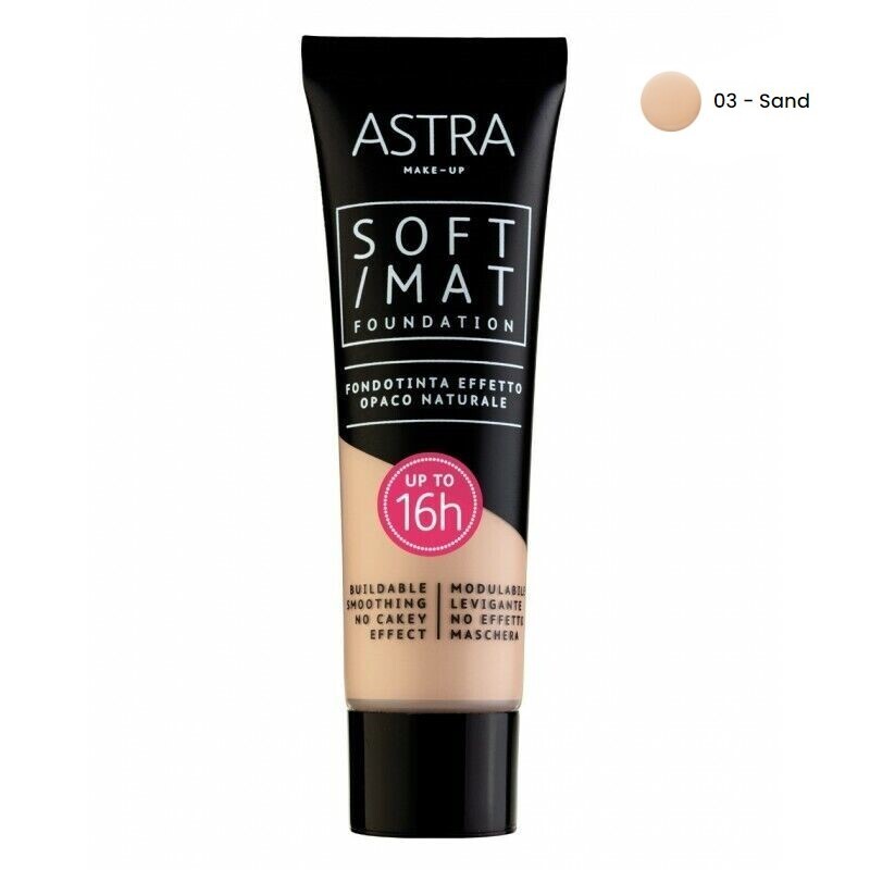 ASTRA Soft Mat Foundation - Fondotinta Opaco N. 03 Sand Make - Up Estetica