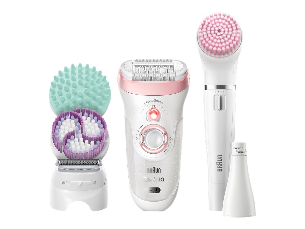 Braun Silk-épil 9 81683682 Bianco Rosa 40 pinzette Esfoliazione LED 81683682