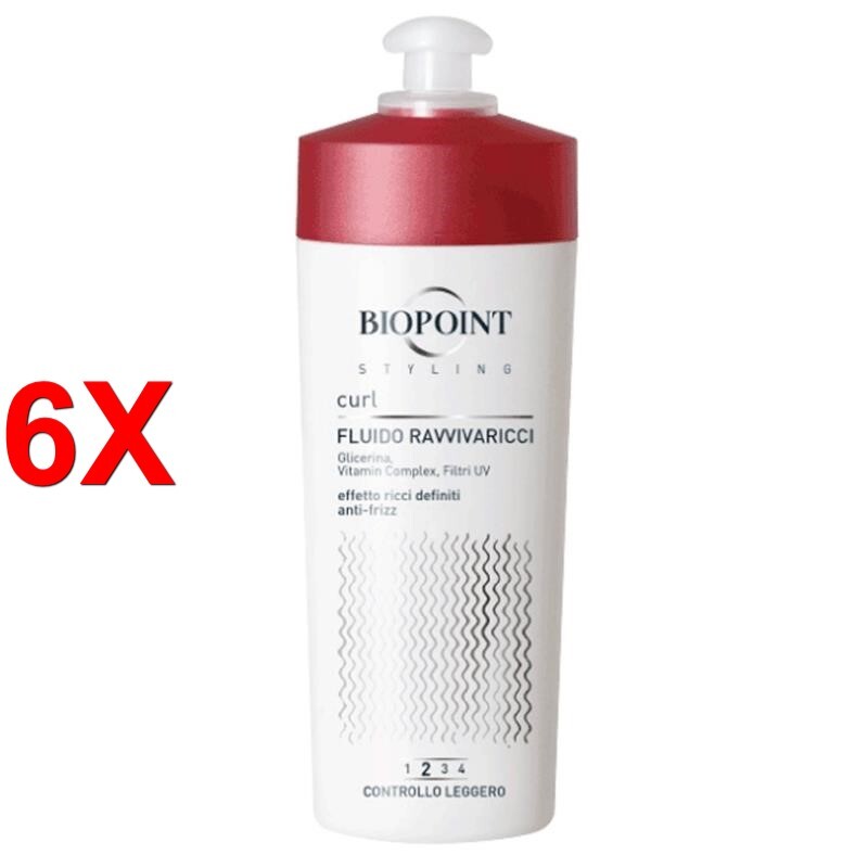 6 X BIOPOINT STYLING FLUIDO RAVVIVA RICCI 200 ML