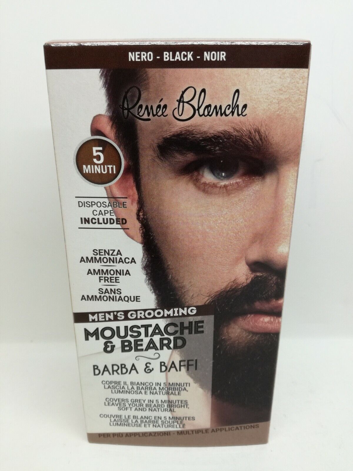 MEN'S GROOMING MOUSTACHE & BEARD BARBA & BAFFI RENEE' BLANCHE - NERO