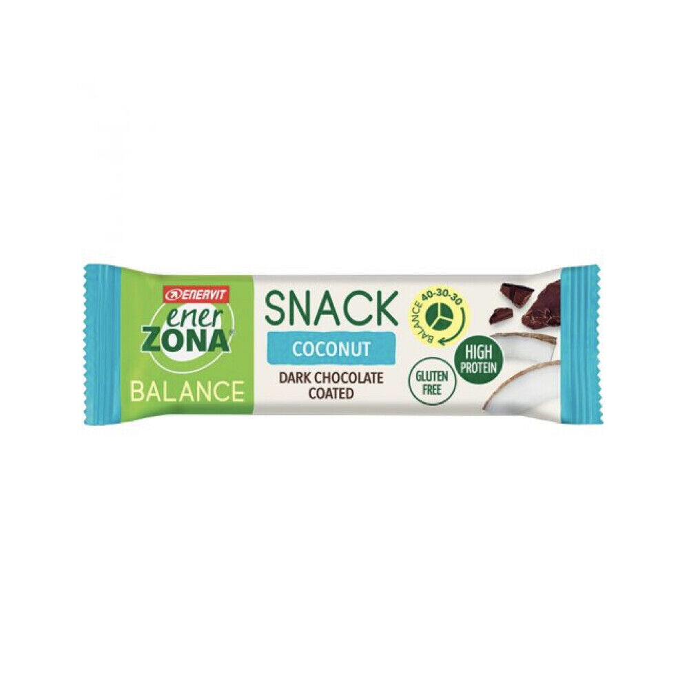 ENERZONA SNACK BALANCE COCCO RICCA IN PROTEINE E FIBRE-1 BLOCCO