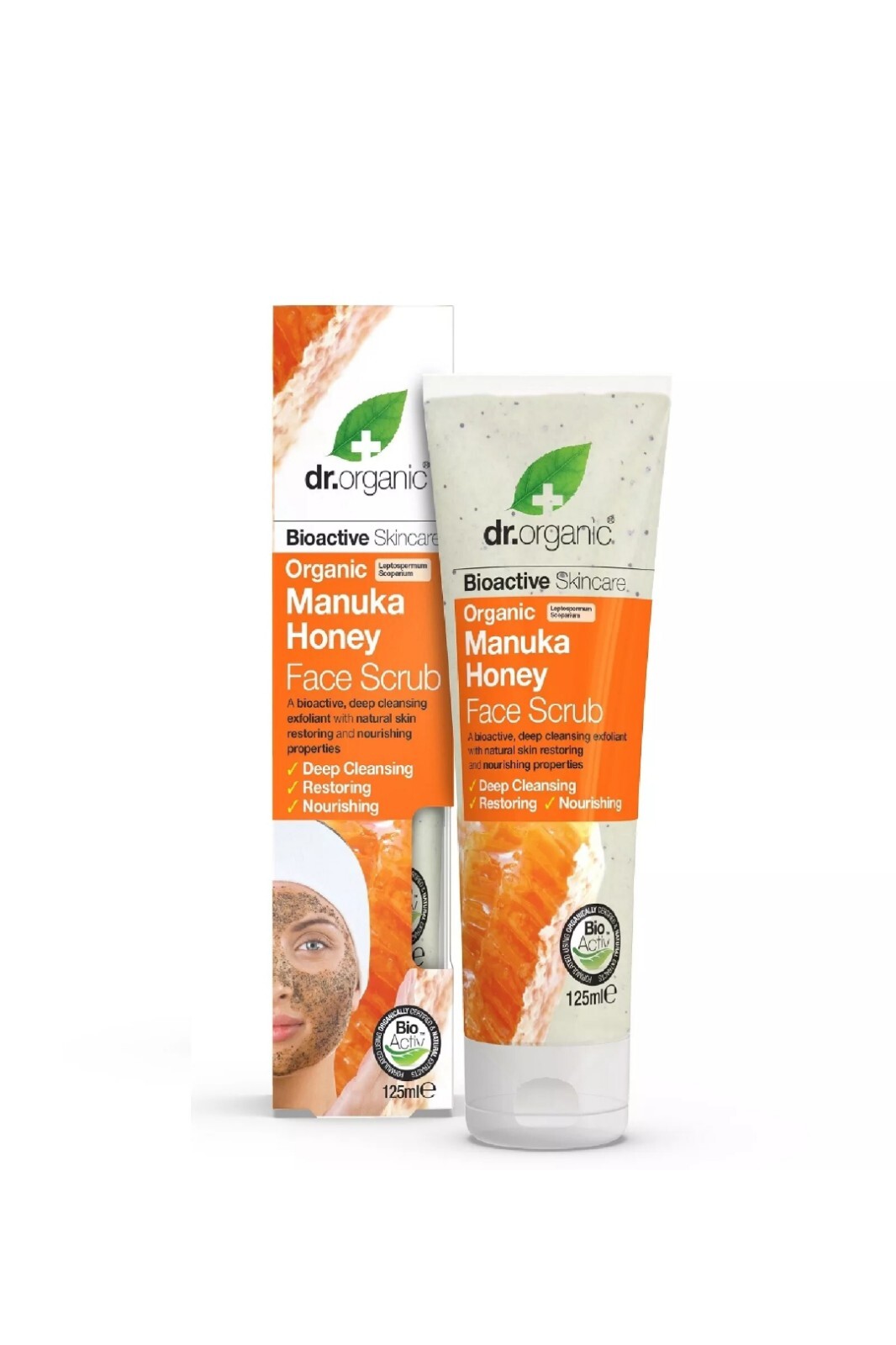 Scrub Viso Manuka Honey Face Scrub 125 ml Dr. Organic