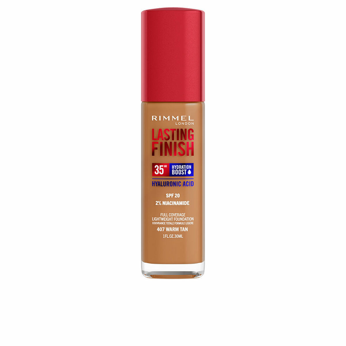 Base Cremosa per il Trucco Rimmel London Lasting Finish Nº 407 Warm Tan Spf 2
