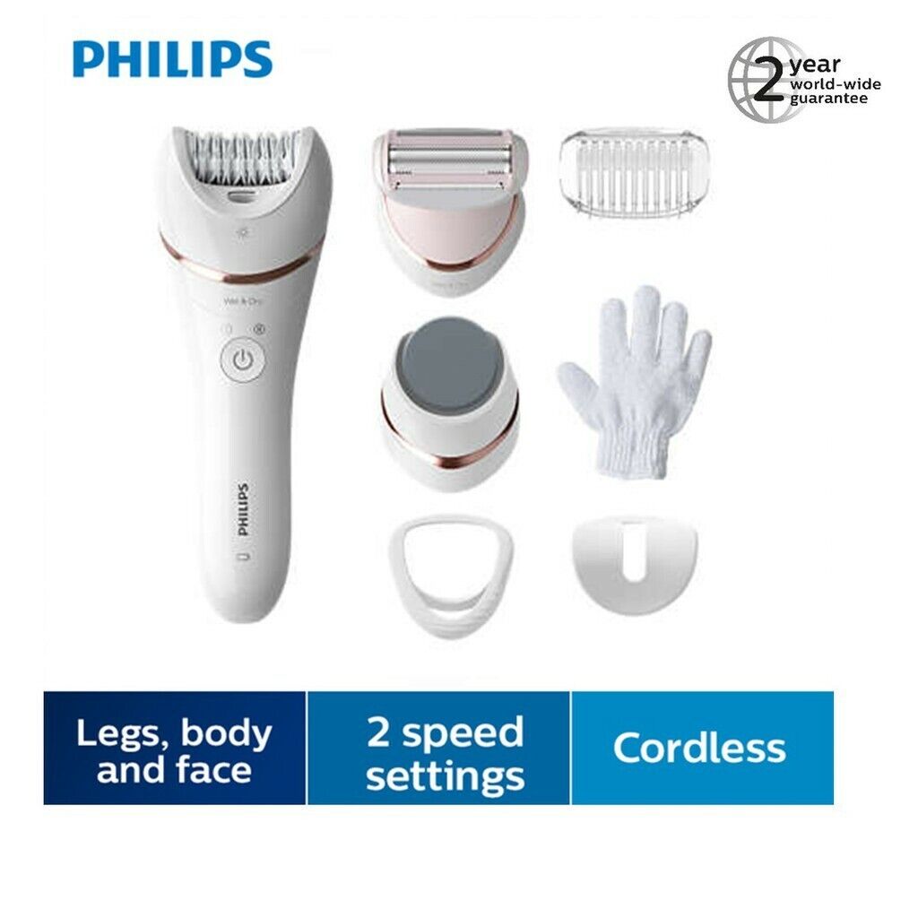 Philips Epilatore Wet & Dry per gambe, corpo e piedi Series 8000