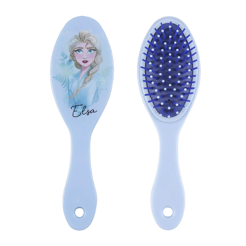 SPAZZOLA OVALE PIATTA PER CAPELLI FROZEN ELSA DISNEY 21 CM BAMBINI - 2464