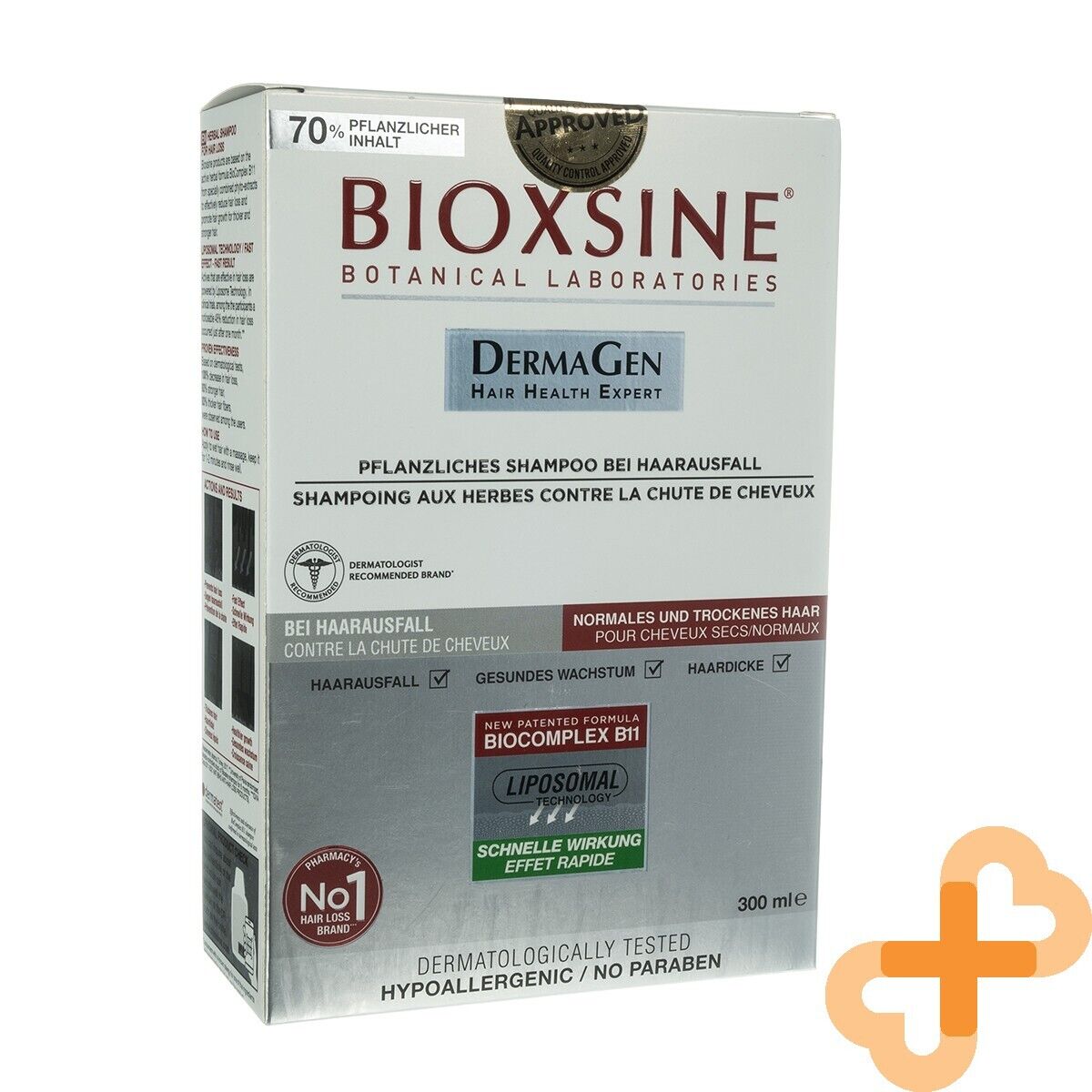 BIOXSINE Dermagen Perdita Capelli Erboristico Shampoo per Dry Normali 300ml Fast