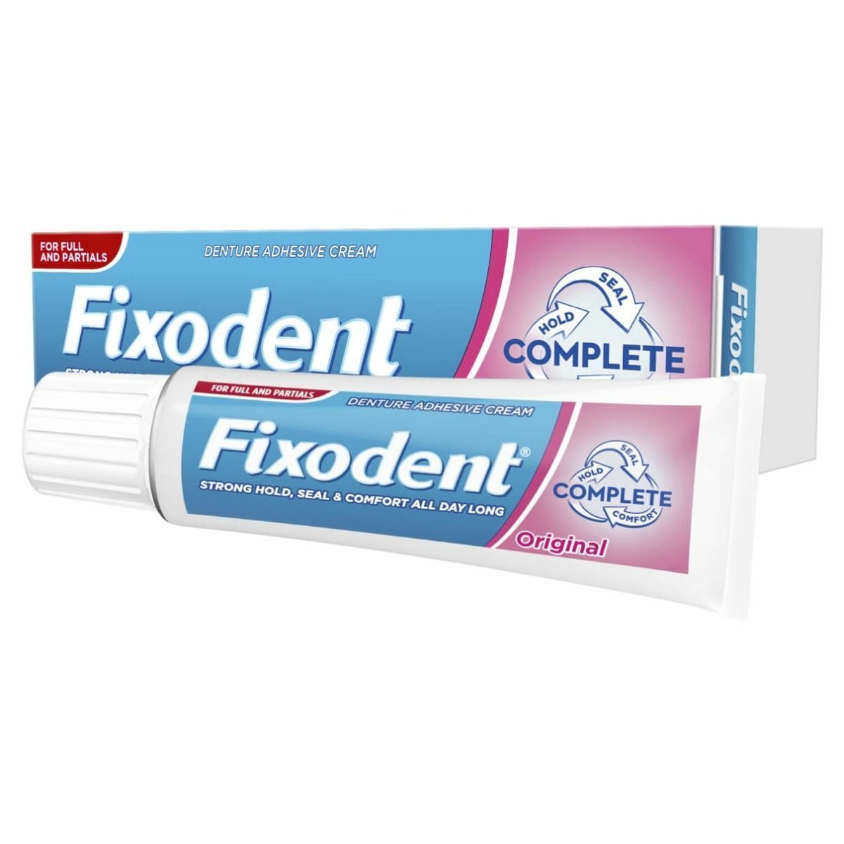 Fixodent Adesivo Dentiera Crema Originale Completo Tenuta Forte 40g