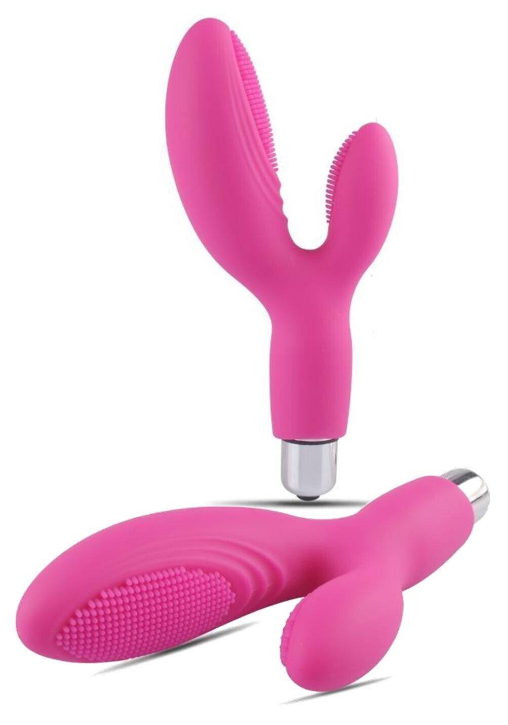 Vibratore vaginale per punto G doppio fallo vibrante stimola clitoride morbido