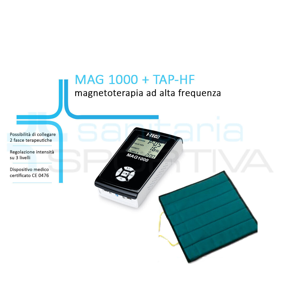 Magnetoterapia I-Tech Mag 1000 + Tappeto 40x40cm SCONTO -10% TAP-Hf