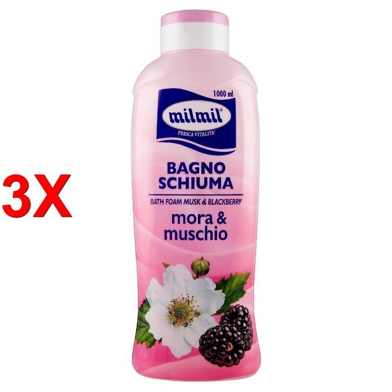 3 X MIL MIL BAGNOSCHIUMA MORA&MUSCHIO 1000ML
