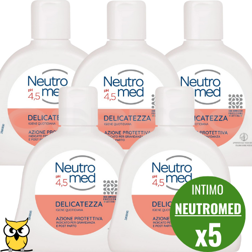 NEUTROMED DETERGENTE INTIMO PER DONNA PH 4.5 AZIONE DELICATEZZA 200ML 5 PEZZI