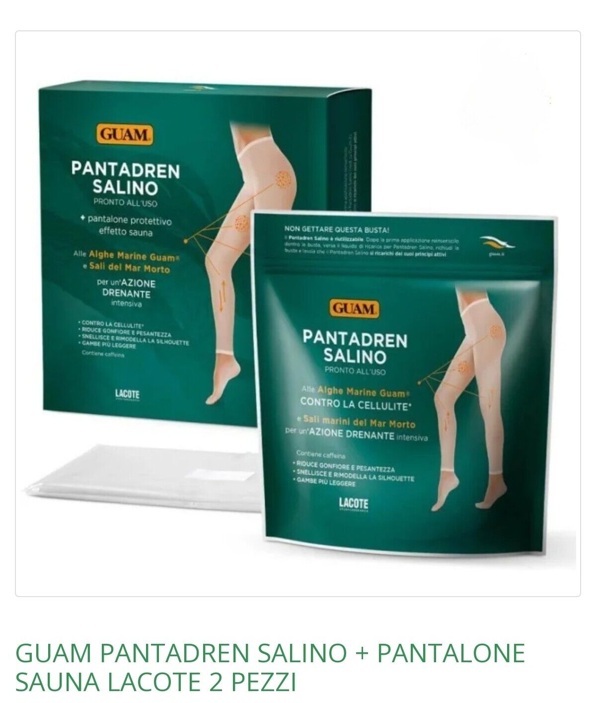 Guam® - Pantadren Salino + Ricariche 2x100ml + Pantalone Protettivo 4 Pezzi