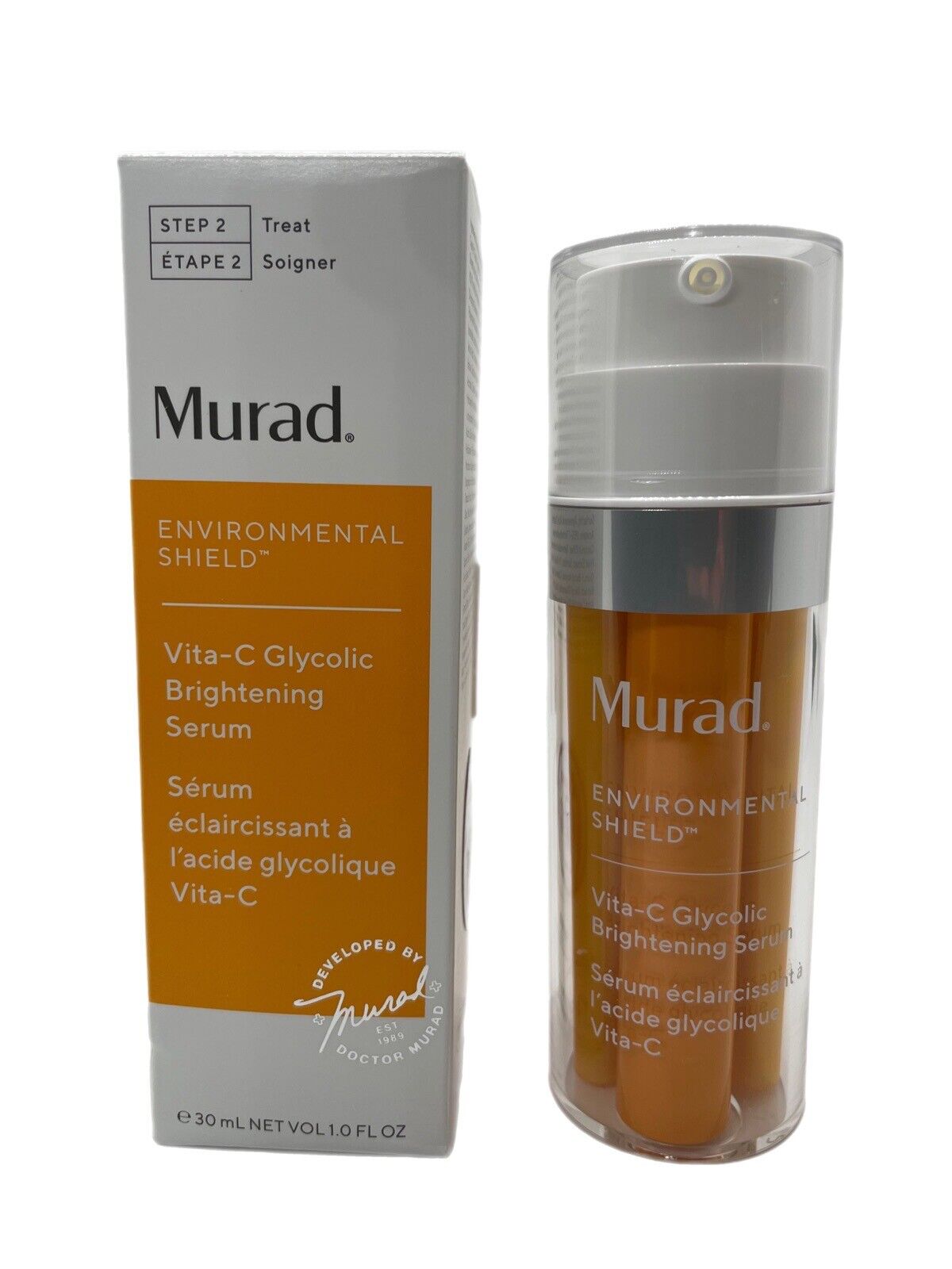 Murad Vita-C Glicolico Siero Schiarente 29.6ml/30 ML, Nuovo IN Scatola
