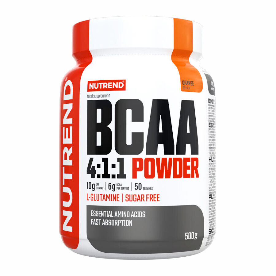 NUTREND BCAA 4:1:1 Powder Aminoacidi ramificati in polvere gusto ORANGE 500g