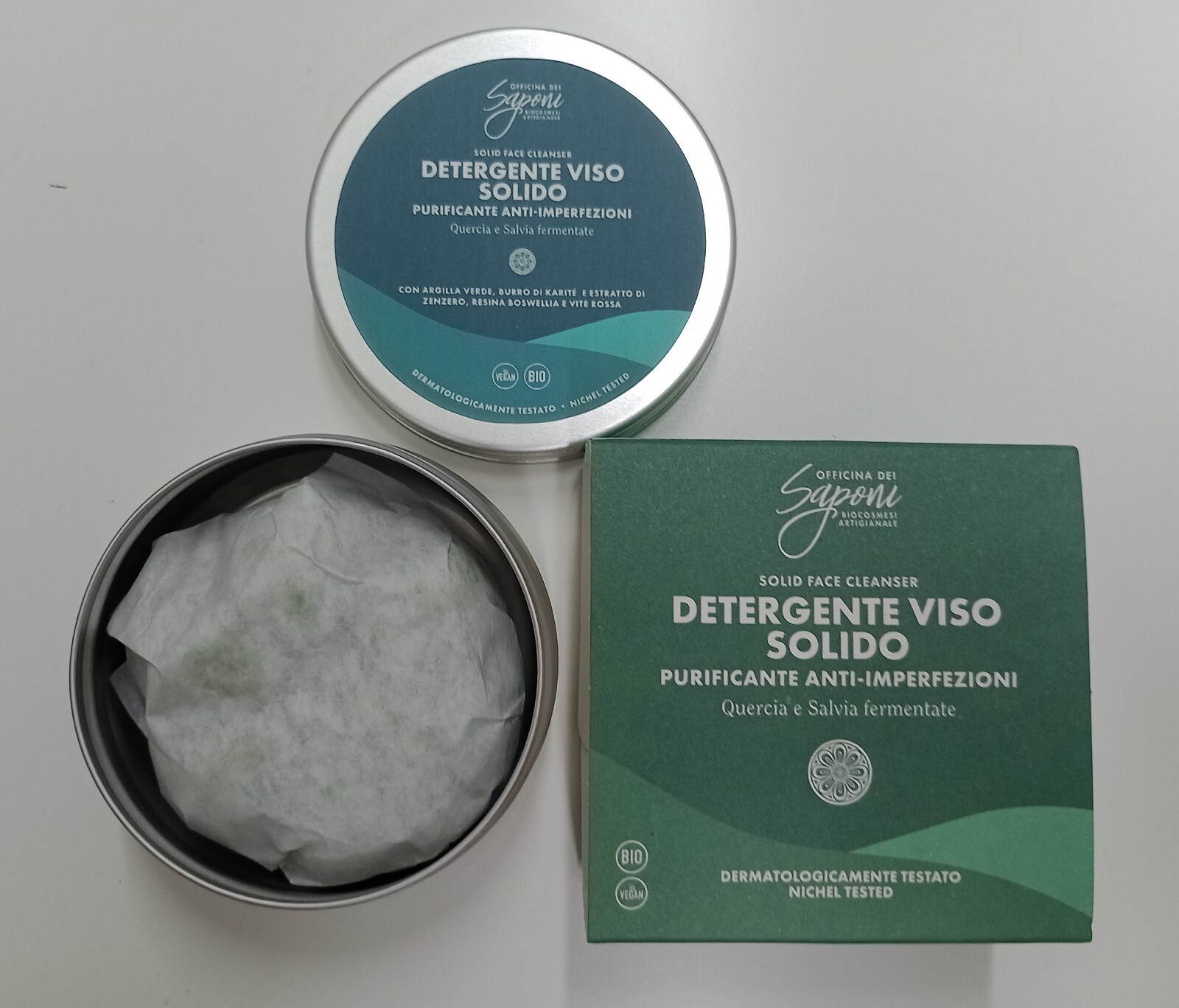 Detergente Viso Solido Purificante Anti-imperfezioni Con Contenitore Incluso