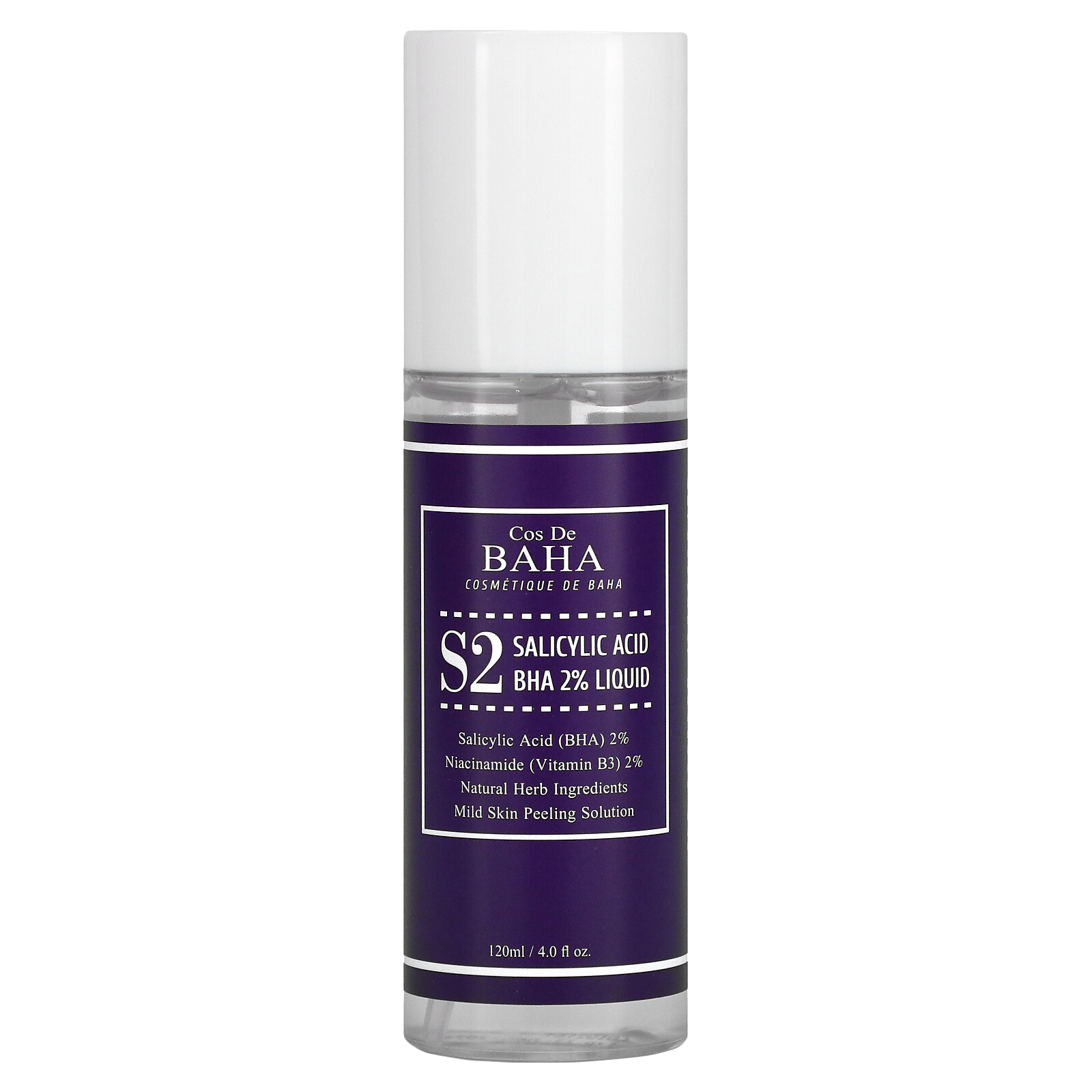 Cos De BAHA, Acido Salicilico Bha 2% Liquido, 4 Fl OZ (120 ML)