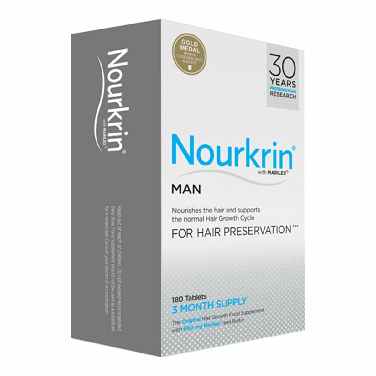 Nourkrin Man Hair Preservation 180 Tablets (3 Month Supply)