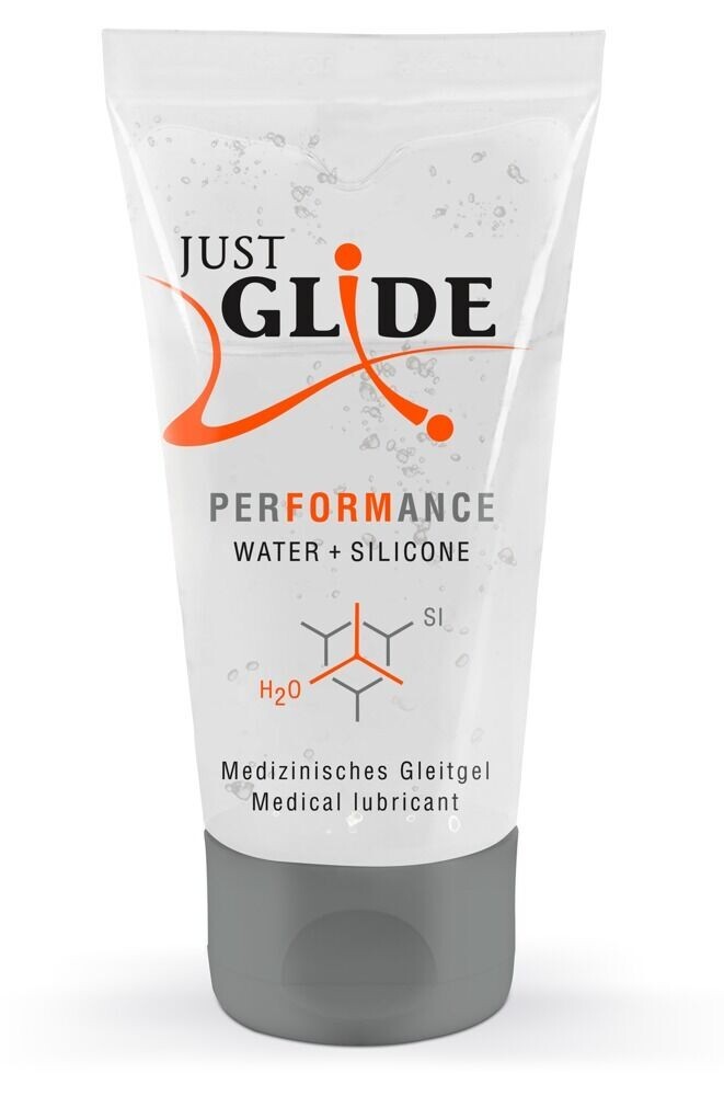 Lubrificante intimo a base d’acqua con SILICONE  Just Glide  50ml- VEGANO