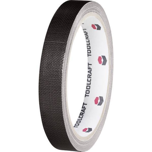 Toolcraft heb19l10sc nastro in tessuto nero l x 10 m