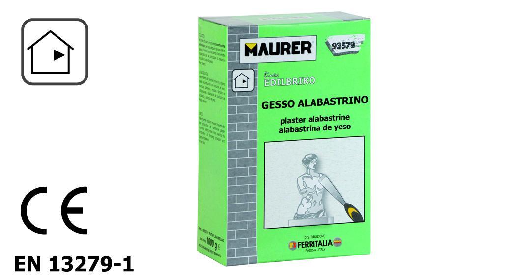 Gesso Alabastrino Maurer 1Kg per la produzione di manufatti in gesso