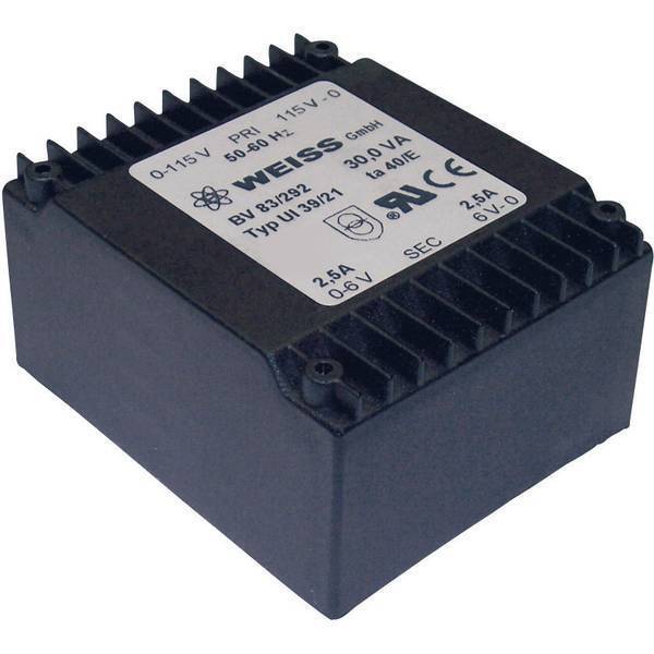 Weiss elektrotechnik 83/294 trasformatore per pcb 2 x 115 v 9 v/ac 30 va