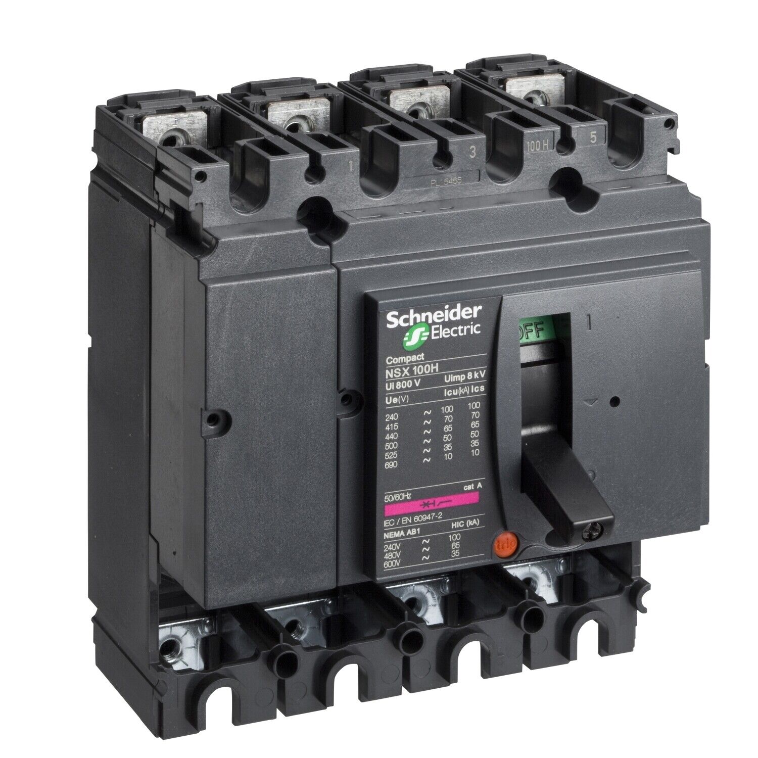 Schneider Electric Compact Nsx LV429011 Disjuntor - NSX100N 4P SD