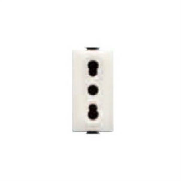 ABB CHIARA PRESA BIVALENTE BIPASSO 2 POLI + TERRA 10 / 16A K3G 2CSK1103CH