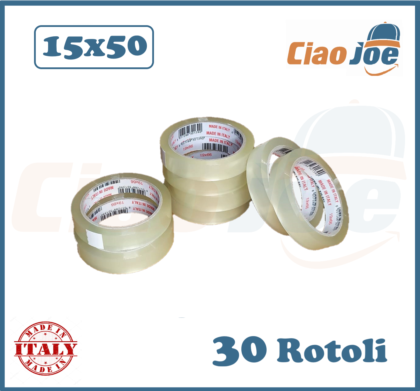 30 ROTOLI NASTRO ADESIVO TRASPARENTE DA BANCO 15x50 SCOTCH SILENZIOSO IMBALLAGGI