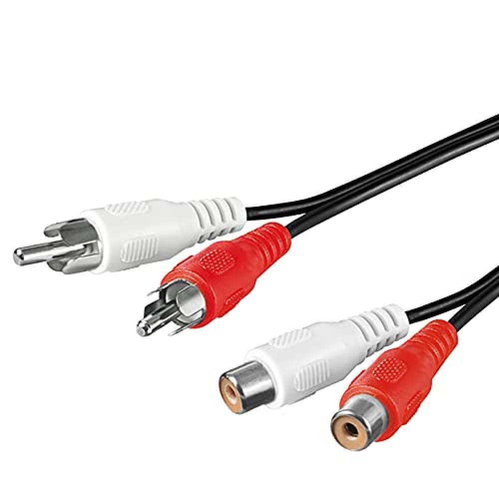 (TG. 10 metri) Goobay 50437 Prolunga Stereo 2 RCA, 10m Lunghezza del Cavo - NUOV