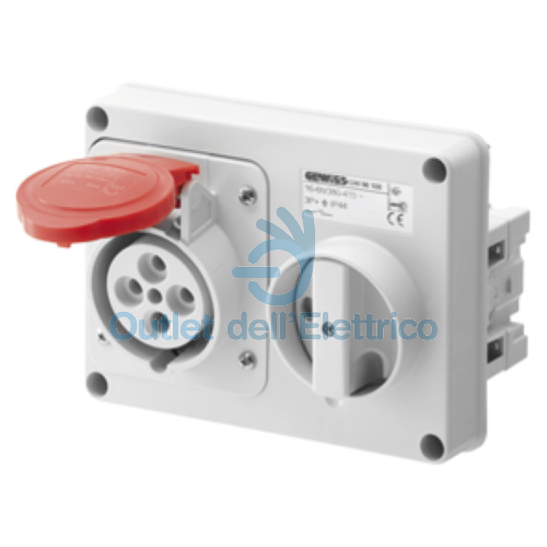 GEWISS GW66108 PRESA INTERBLOCCATA ORIZZONTALE SENZA FONDO 3P+T 16A 400V 6H SENZ