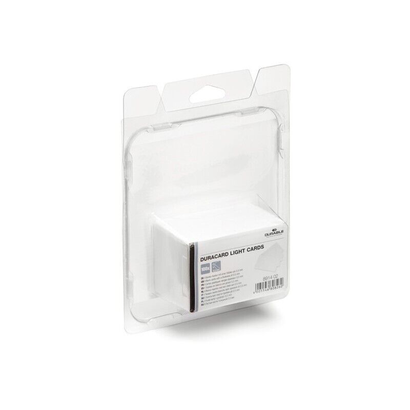 Tessere PVC Bianche 0.5 mm. per Duracard ID300 DURABLE (100 Pz) 8914-02