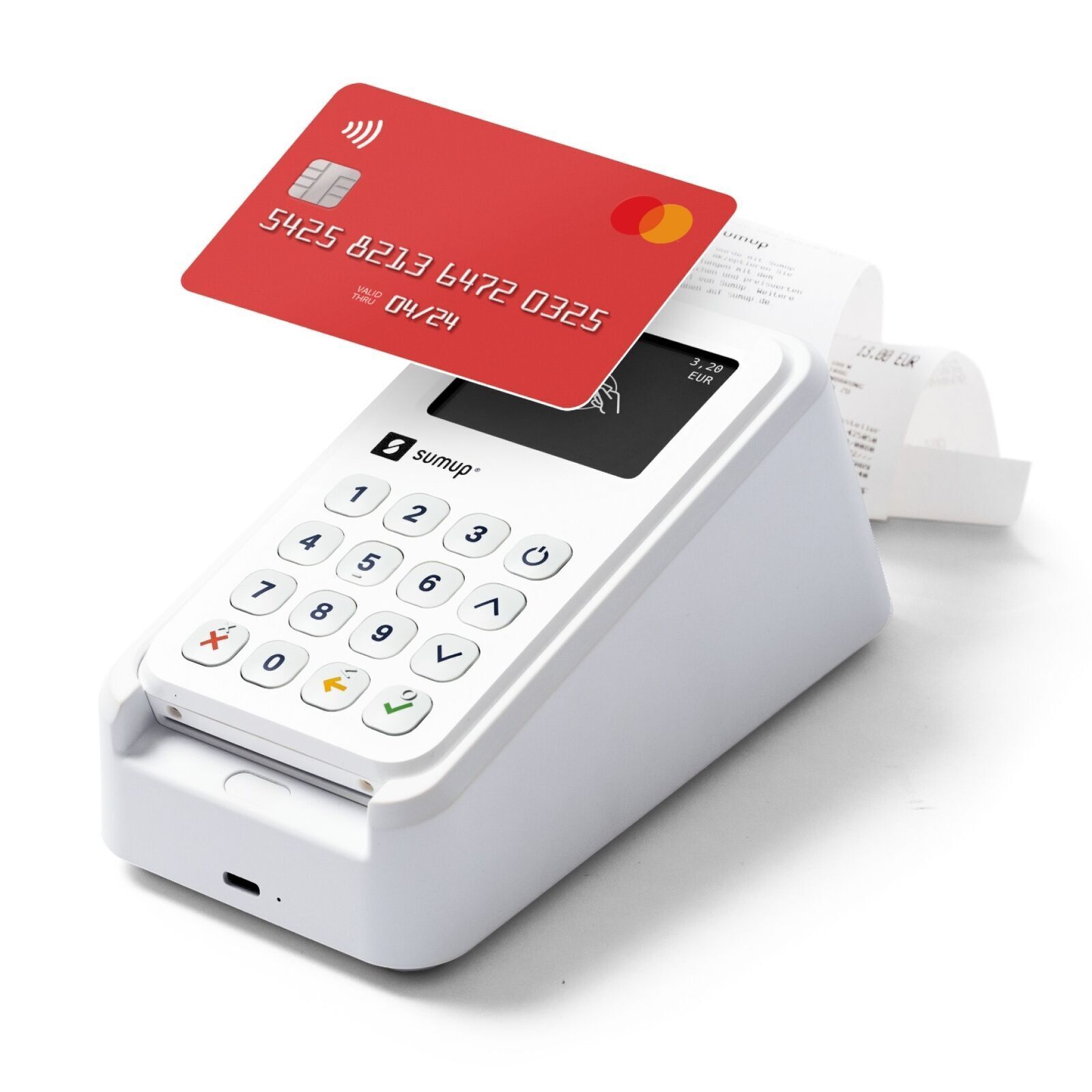 Sumup 3G WIFI Base Stampante Pos Lettore di carte credito debito portatile