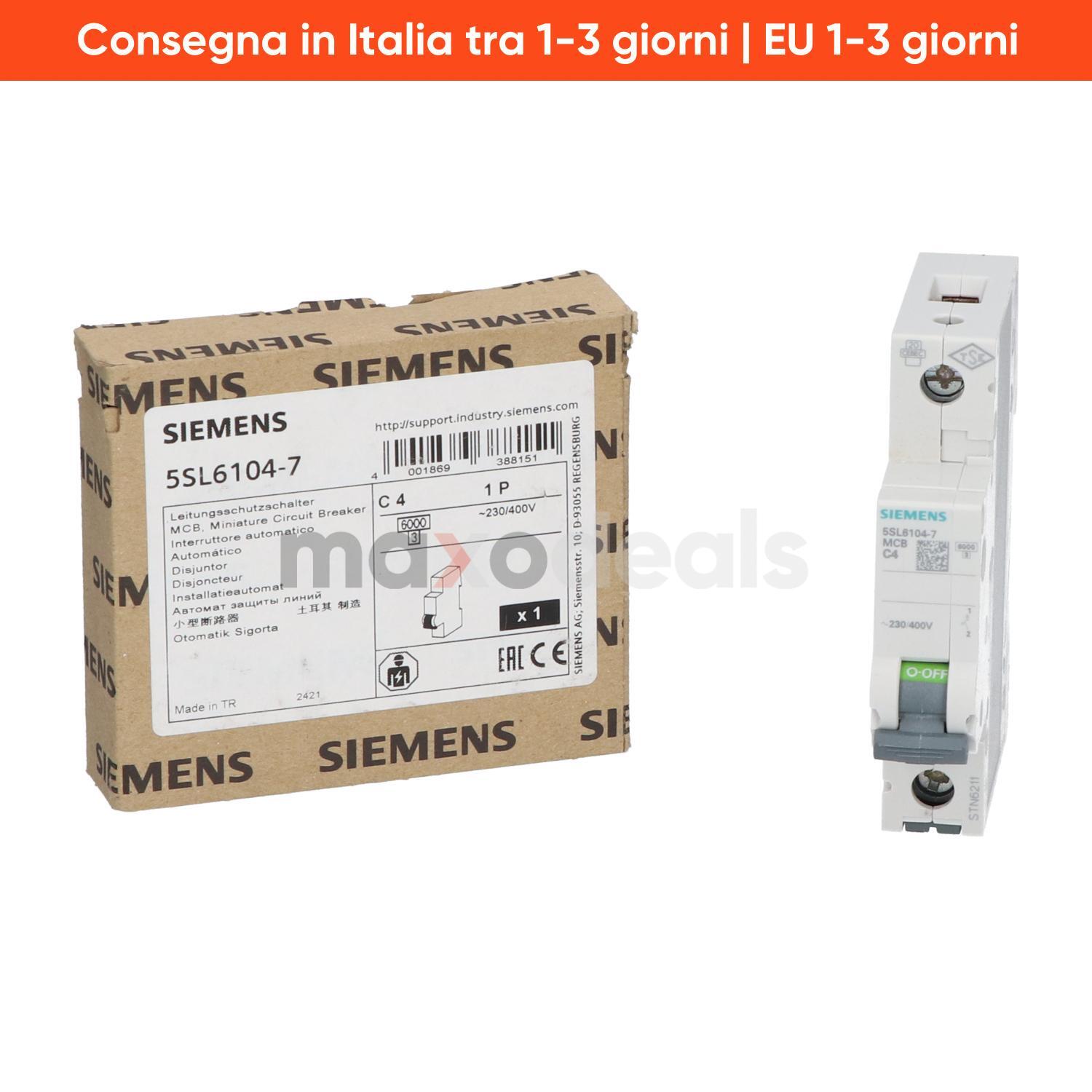 Siemens 5SL6104-7 Miniature Circuit Breaker NEW NFP