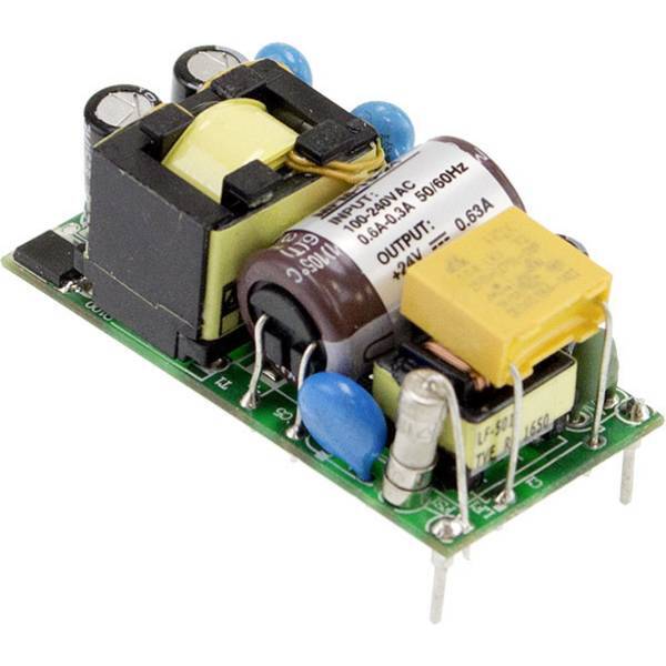 Alimentatore ac / dc open frame mean well mfm-15-24 24 v/dc 0.63 a