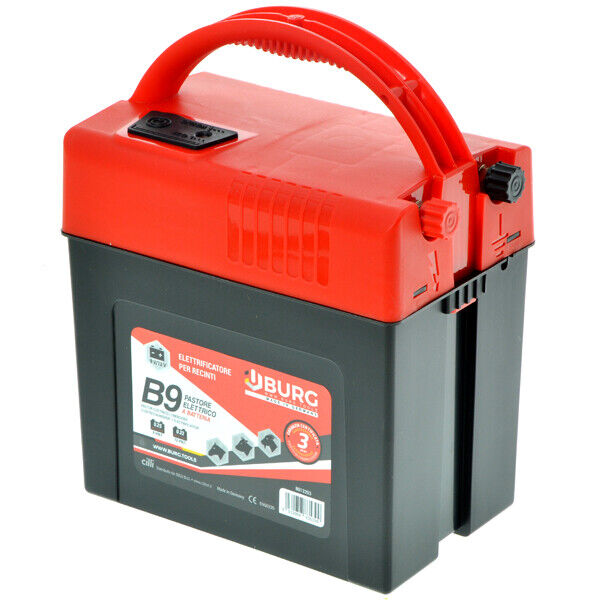ELETTRIFICATORE B9 9VOLT per recinti apparecchio a batteria MADE IN GERMANY BURG