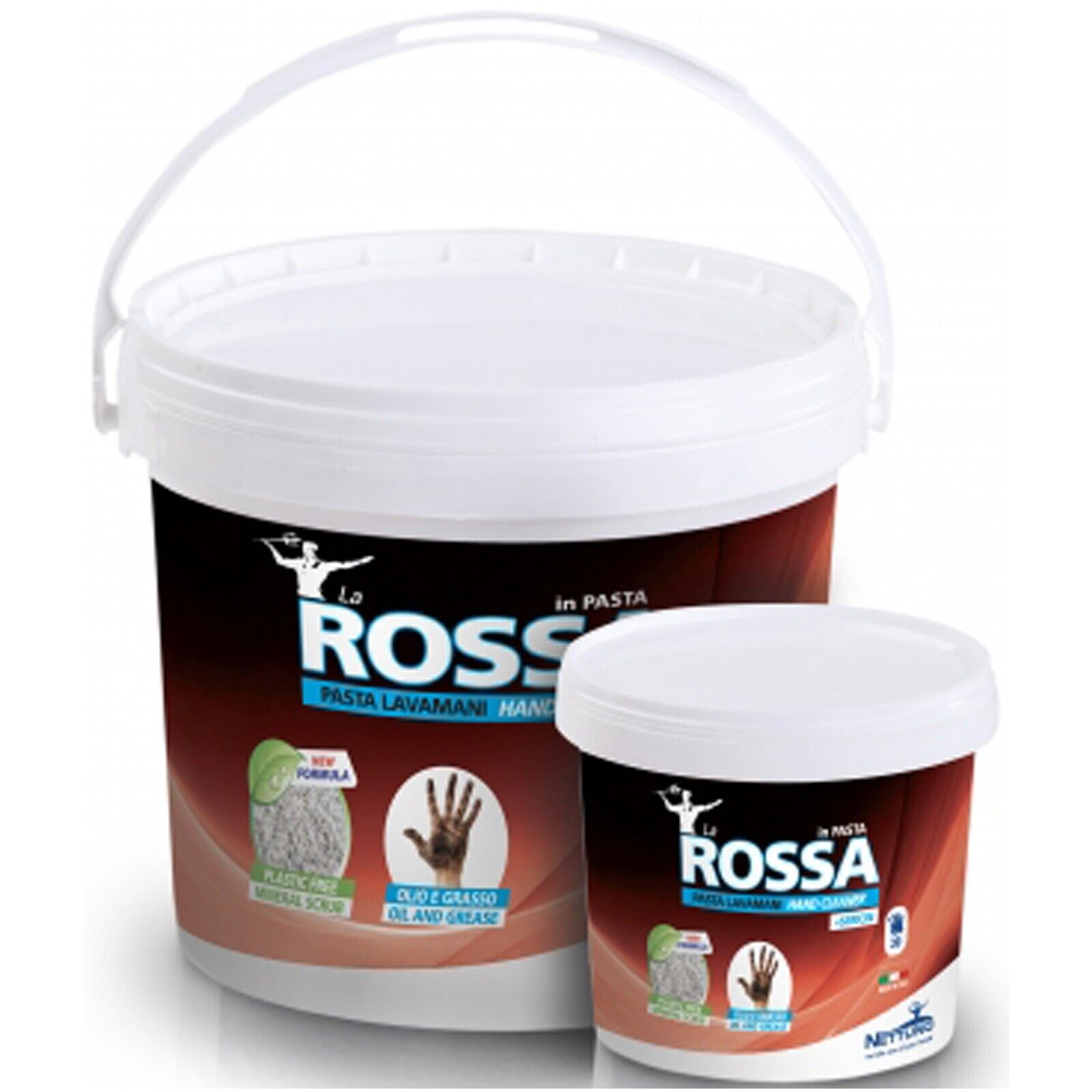Crema Mani 5 Kg Pasta Lavamani NETTUNO Sgrassante Detergente Igienizzante ROSSA