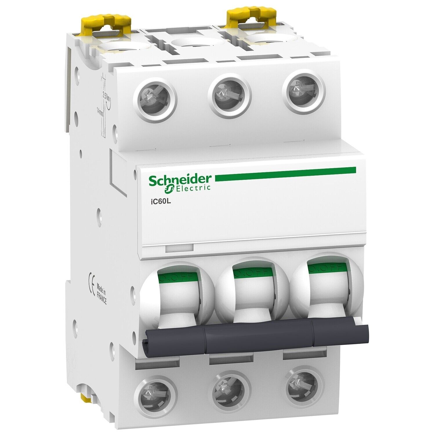 Schneider Electric Acti 9 A9F94316 3P, 16 A, C Binario Curva 15000 A, 25 Ka