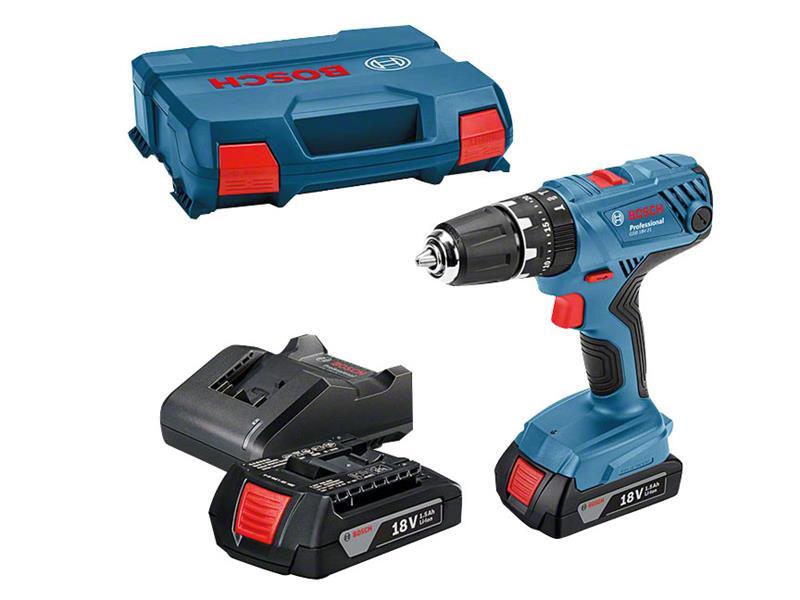 Bosch Trapano Combi 18V 2 X 1.5Ah LI-ION Gsb 18V-21 Coppia 55Nm