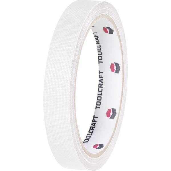 Toolcraft heb15l10wc nastro in tessuto bianco l x 10 m