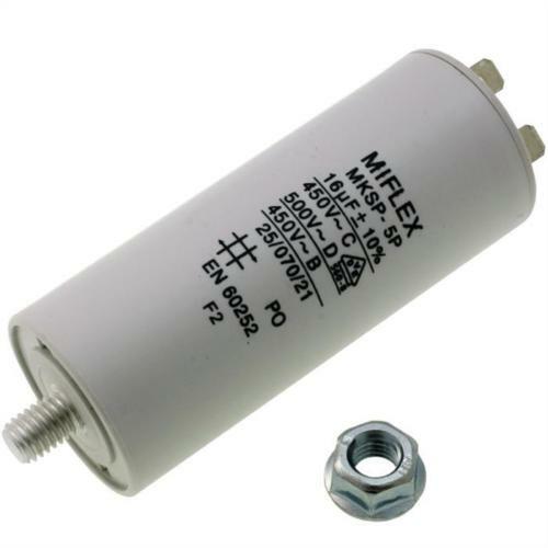Miflex 16uF Starting/Motor Condensatore 16µF 450V 35x83mm Plug 6,4x0,8mm