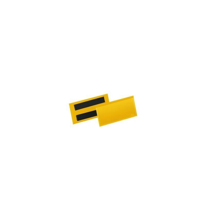 50 Buste identificazione magnetiche 100x38 mm - 1741 Giallo Durable