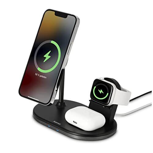Hama MagCharge - Caricabatterie wireless per  iPhone,  AirPod,  Watch (3 in 1 co