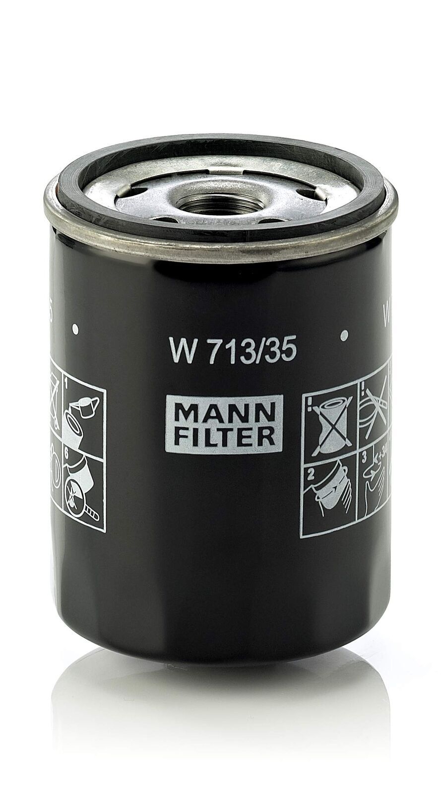 Filtro olio W 713/35 per MITSUBISHI COLT VI SMART FORFOUR 1.5D 2004-2012