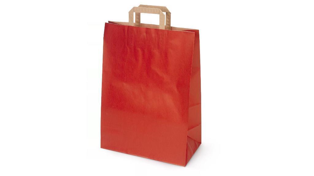 SHOPPER CARTA ROSSO 24+10X32 S/S