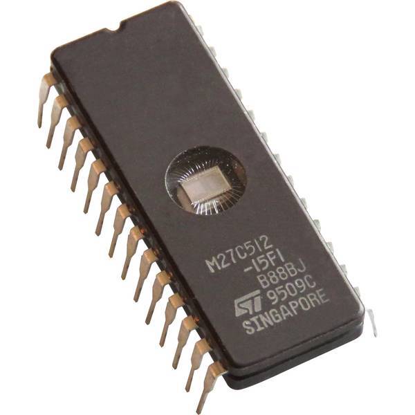 093052 memoria ic stmicroelectronics m27c512 dip28w cdip 28 eprom 512 kbit 64 k