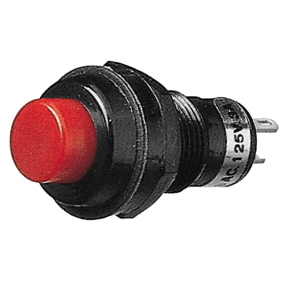 pulsante da pannello normalmente aperto NA con tasto rosso 13mm 250V 1A 220V 12V