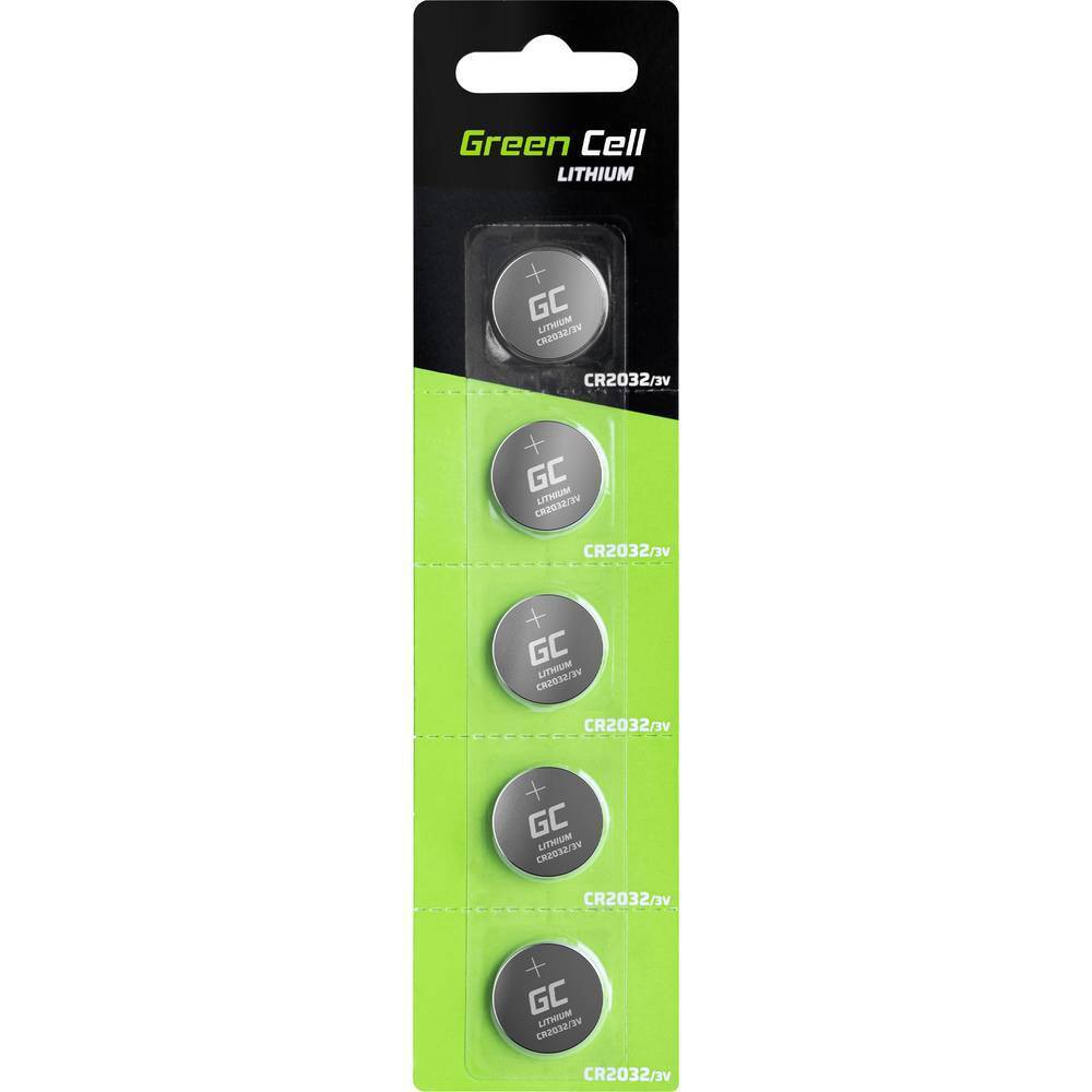 Green Cell CR2032 Batteria a bottone CR 2032 Litio 220 mAh 3 V 5 pz.