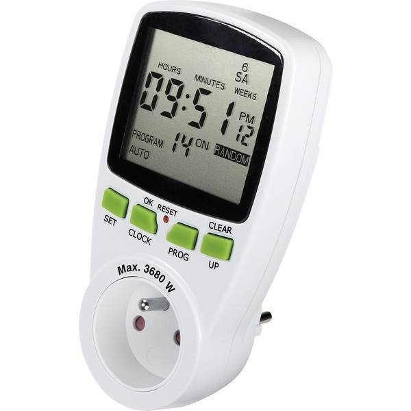 1289404 timer a spina analogico digitale settimanale 3680 w ip20