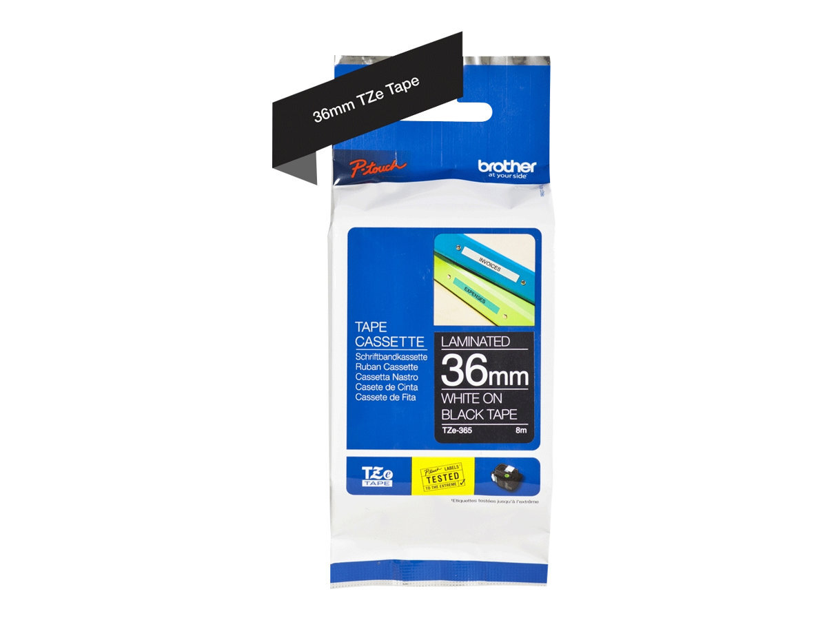 Brother TZE-365 TZe 3,6 cm 8 m 40 mm 70 mm 90 mm Etichette / etichette TZE365